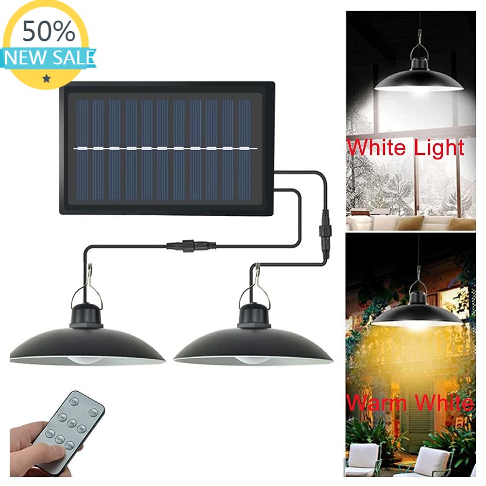 Smart Garden Sheds - Solarna lampa wisząca z podwójną głowicą,