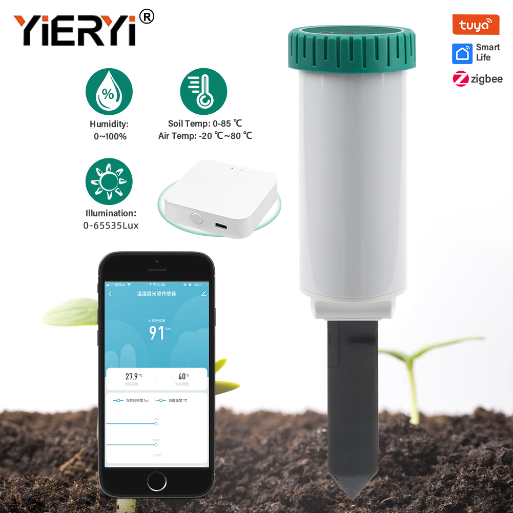 Smart Zigbee Garden Light - Yieryi Tuya Zigbee Bezprzewodowy Czujnik Gleby