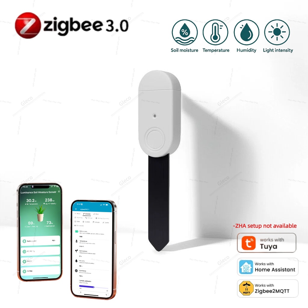 Smart Zigbee Garden Light - Czujnik wilgotności gleby, temperatury i natężenia