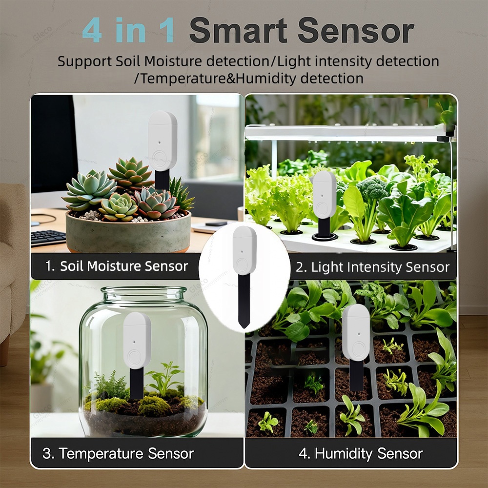Czujnik wilgotności gleby, tem – Smart Zigbee Garden Light recenzja i cena