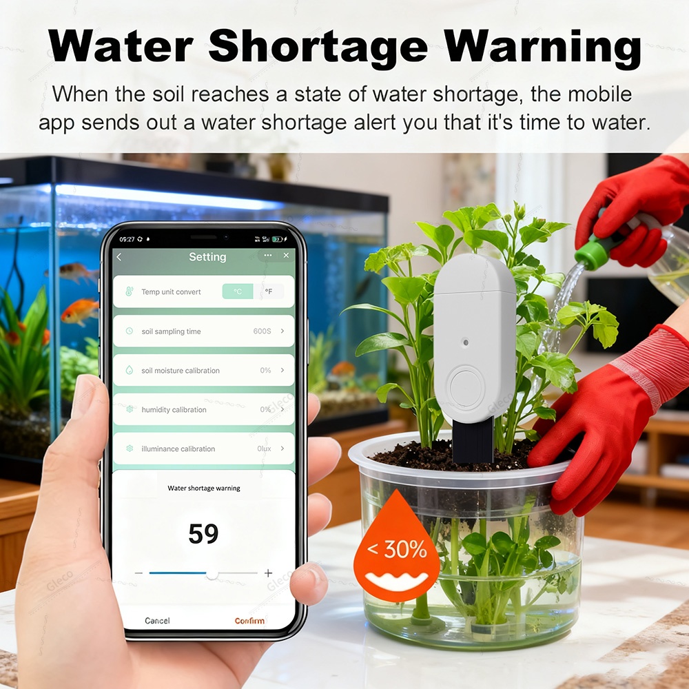 Czujnik wilgotności gleby, tem – Smart Zigbee Garden Light recenzja i cena
