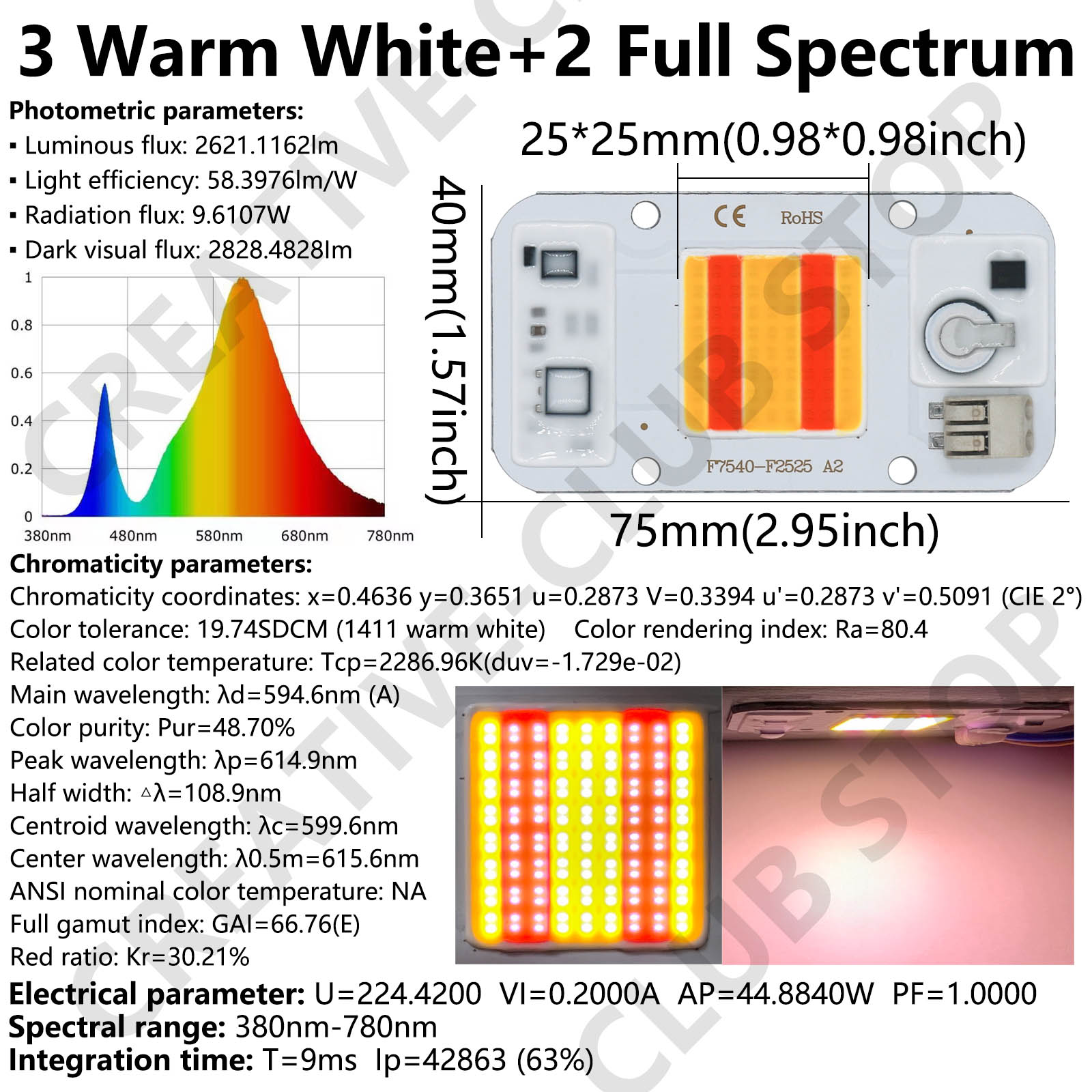 50W LED COB Chip Welding Free  – Plant Grow Light Full Spectrum recenzja i cena