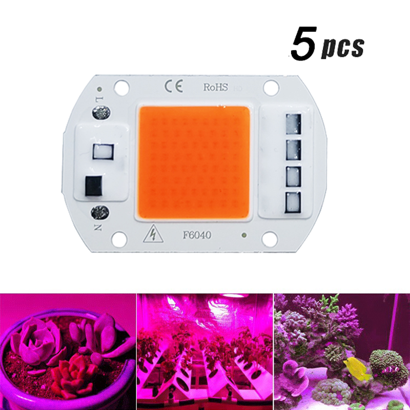 5Pcs LED Grow COB Light Chip F – Plant Grow Light Full Spectrum recenzja i cena