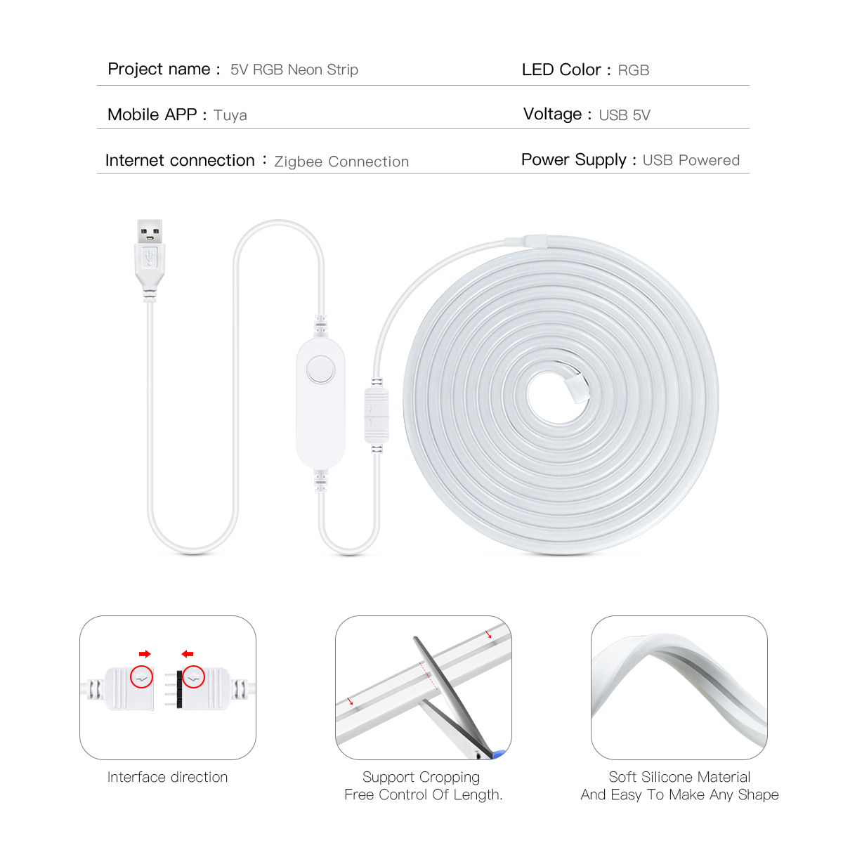 Zigbee Smart lampa Neonowe pas – Smart Zigbee Garden Light recenzja i cena